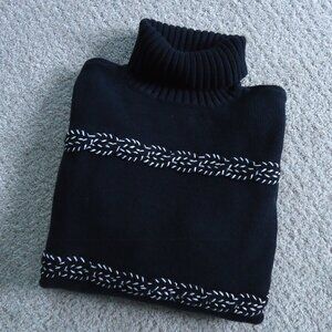 Liz Claiborne Sweater M Turtleneck Thick Vintage